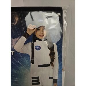 Spirit Halloween White Astronaut Jumpsuit Child Costume Small 4-6 NASA Space